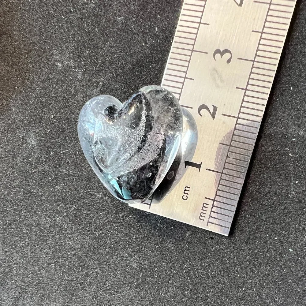 NWOT📌 30 Beautiful Marble Glass Hearts 20 x 17 mm for Jewelry Making - Craft